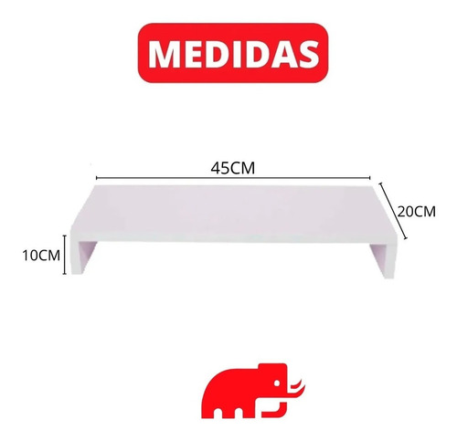 Imagen 5 de 10 de Eleva Monitor Elevador Base Soporte Pc Melamina Escritorio