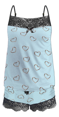 Conjunto De Pijama N Para Mujer, Pantalones Cortos De Encaje