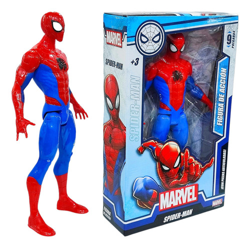 Muñeco Spiderman Articulado Avengers Grande 23cm En Caja
