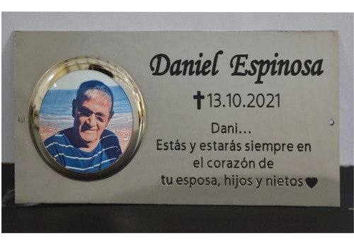 Imagen 7 de 10 de Placa + Foto + Florero + Cruz. Para Cementerio, Lapidas.