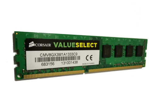 Memoria DDR3 8GB 1333Mhz Corsair Valueselect CMV8GX3M1A1333C9