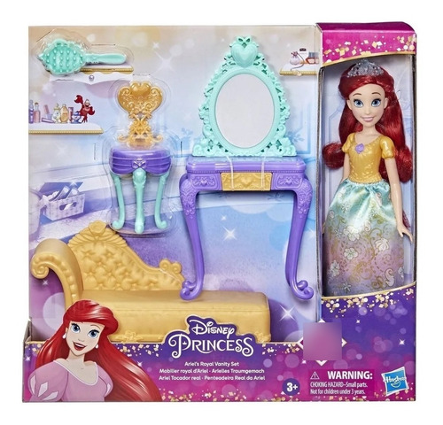 Muñeca Princesa Ariel Tocador Real Disney Princess De Hasbro