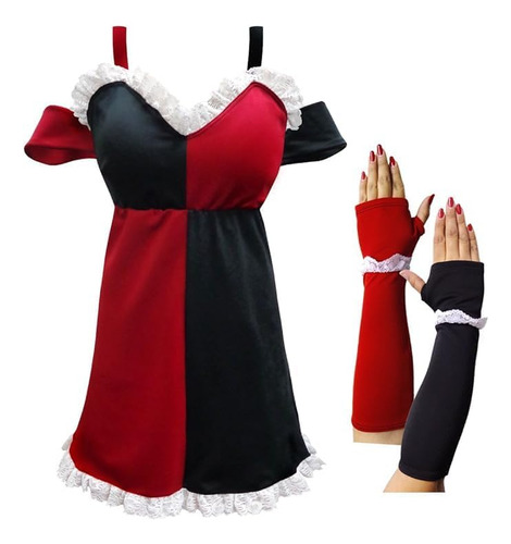 Conjunto De Disfraz De Halloween De Arlequín De Talla Grande