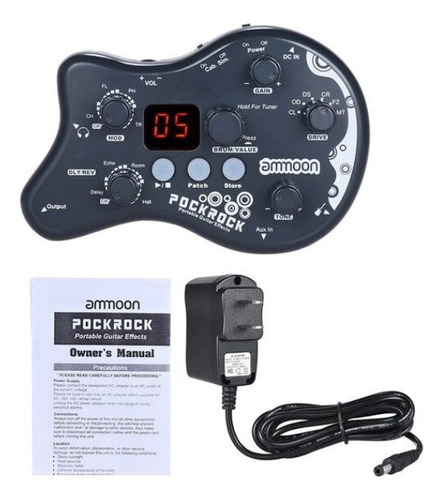 Multiefectos Para Guitarra Pedal Bateria Pock Rock Portatil