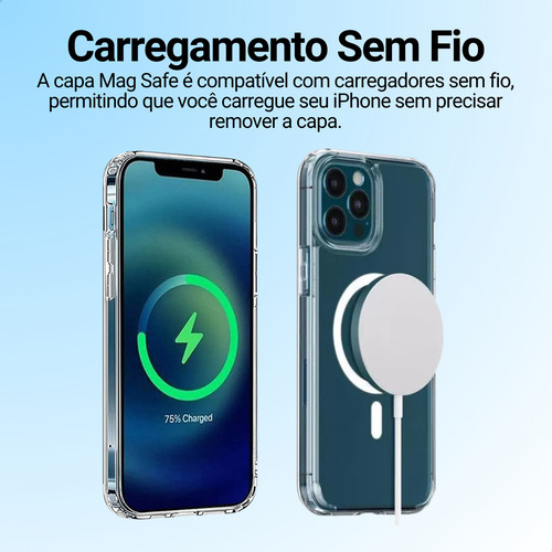 Capa Magsafe Película Hidrogel Para iPhone Ios Fonte Usb C