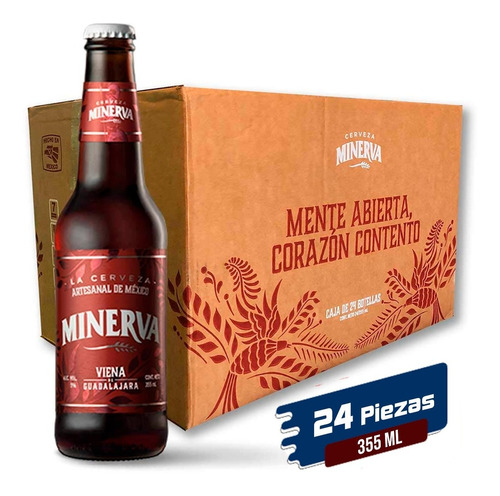 Cerveza Artesanal Minerva Viena - Caja 24 Pz 355 Ml