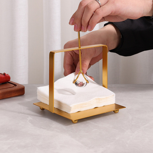 Dispensador De Pañuelos De Mesa De Metal Independiente F