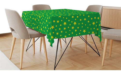 Decoracao Copa Tnt 1,40m 40g Estrelas Vd/amar Cor Verde/Amarelo