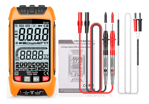 Multímetros Portátiles, Voltaje Rms, Conteo Automático, Lcd,