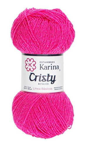 Hilo Cristal Metalico Paq 6 Bola 100 Gramos Estambres Karina Color 155 A Tono
