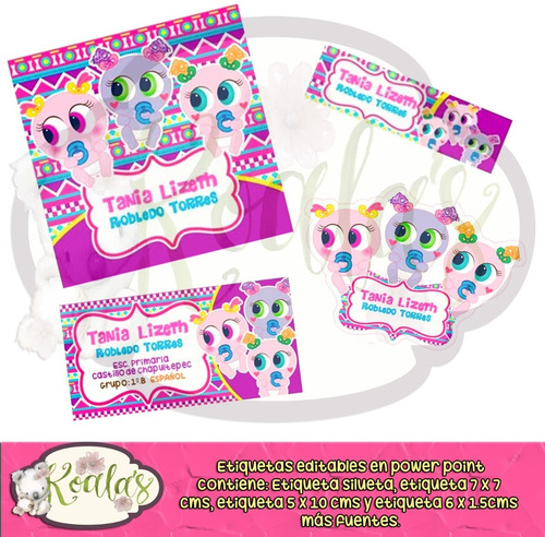 Ksimeritos Neonatos Kit Etiquetas Imprimibles Editables Kasi