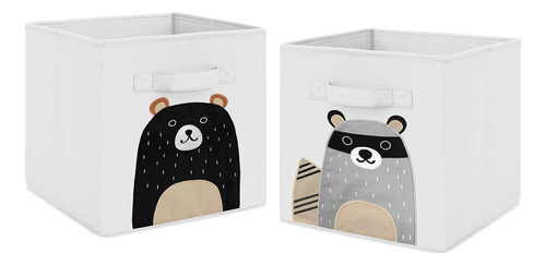 Sweet Jojo Designs Bear Raccoon Forest Animal - Cubo De Alm.