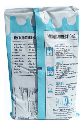 Base Para Frappe Y Helado Cookie Monster Frozen Bean 1.36 Kg