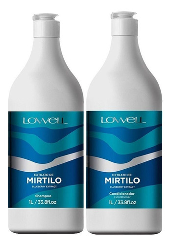  Kit Shampoo E Condicionador Lowell Extrato De Mirtilo Grande