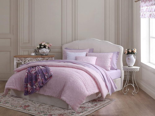 Shabby Chic® - Juego De Edredón King, Ropa De Cama Reversibl