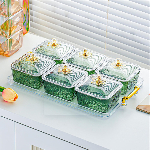 Plato De Frutos Secos En Tarro De Galletas Verde De 6