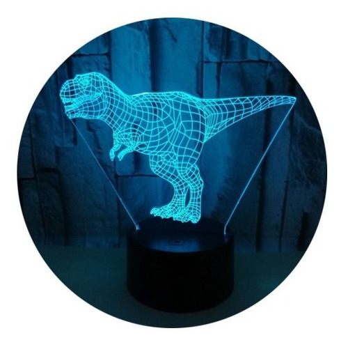 T-rex - Lámpara De Mesa Con Ilusión 3d De Dinosaurio Para Ni