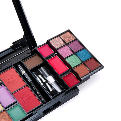 Kit De Maquillaje Para Mujer, Sombras + Rubor + Brochas
