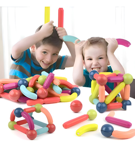 Juego Para Armar Magneticos 72 Pz Magnetic Stick 72