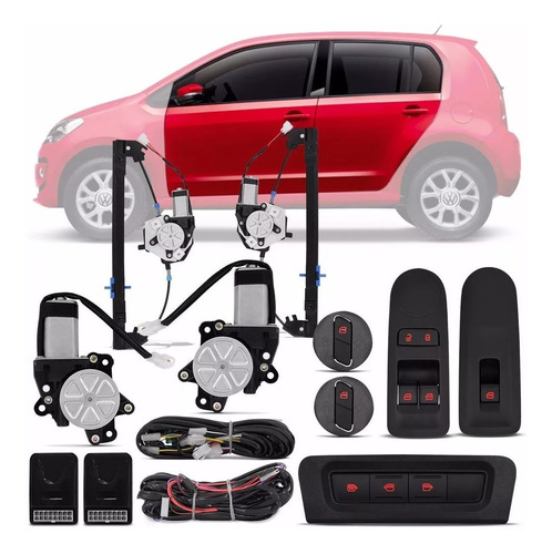 Kit Vidrios Electricos Vw Up 4 Puertas - Alarmasgf