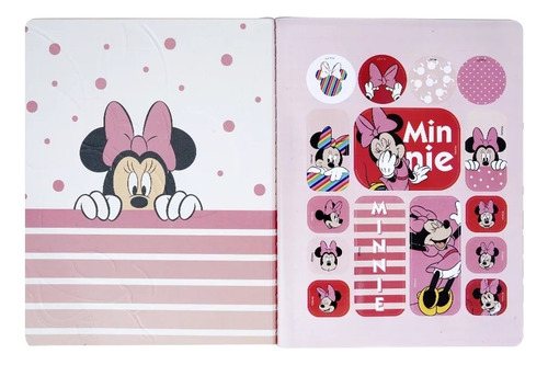 Libreta Cosida 100 Hojas Mediana Mickey-minnie- Cuadriculada