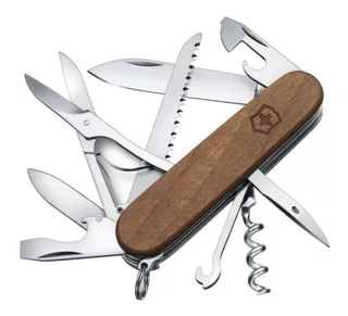 Navaja Victorinox Suiza Modelo Huntsman Wood De Madera