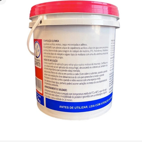 Imagem 2 de 5 de Cola Rodapé Poliestireno, Mdf Hd Flex Sim. Santa Luzia 1 Kg