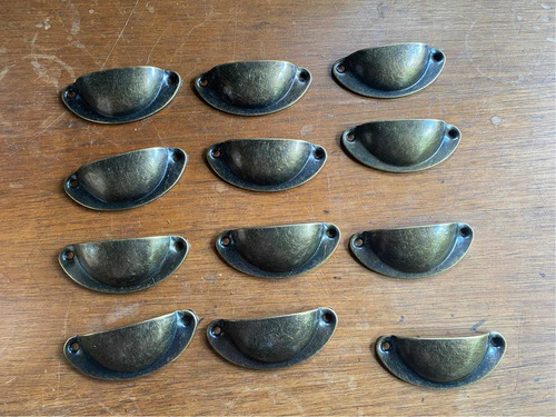 Imagen 3 de 9 de Herraje Empabonado Metálico Para Mueble Antiguo Fichero Etc