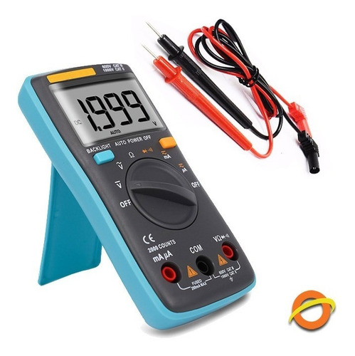 Multimetro Digital Profesional Lcd Luz Operario Electricidad Tester