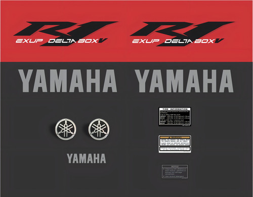 Kit Adesivos Yamaha R1 2004 Vermelha R104ve