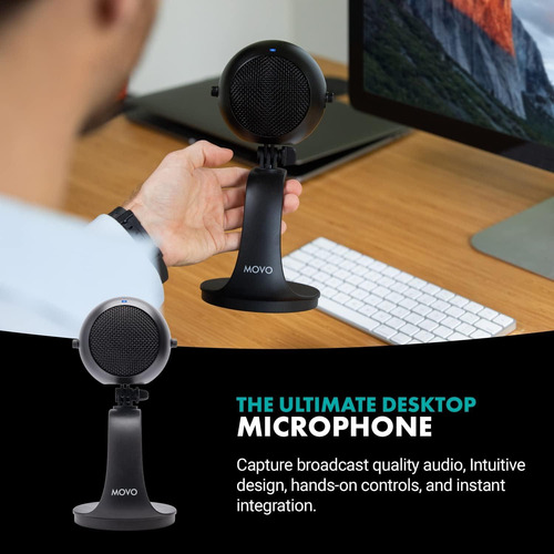 Micrófono Usb Movo Webmic Negro - Condensador Cardioide