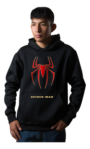 Sudadera Spider Man Hombre Araña Marvel Color Negro Sn