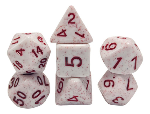 Juego De Dados De 7 Piezas, Suministros Para Fiestas, Rojo