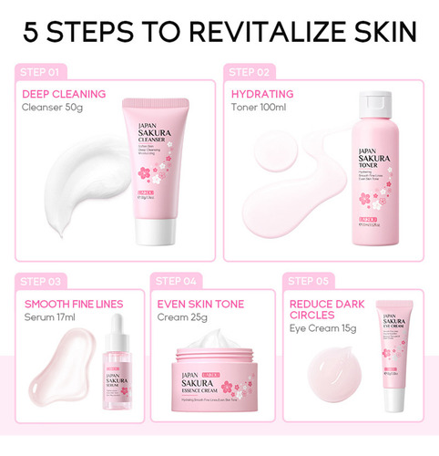 Set De Crema Limpiadora Para Ojos Face C 5003 De 5 Piezas De