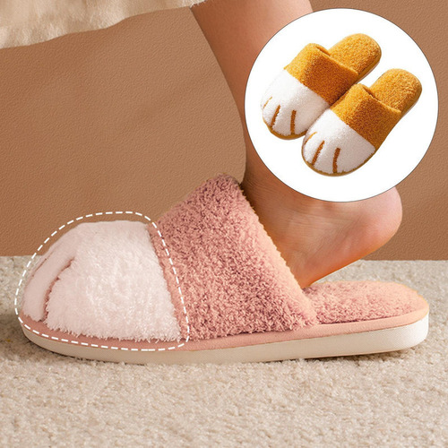 Zapatillas Suaves De Pata De Gato De Dibujos Animados Para