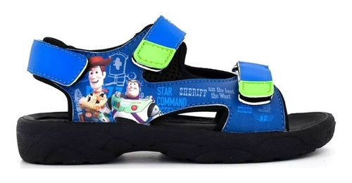 Sandalias Footy Toy Story Negra/azul Triple Abrojo 1017