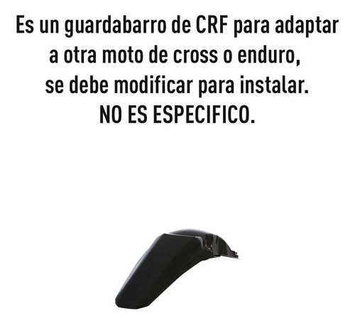 Guardabarro Trasero Crf Cross Enduro Para Adaptar