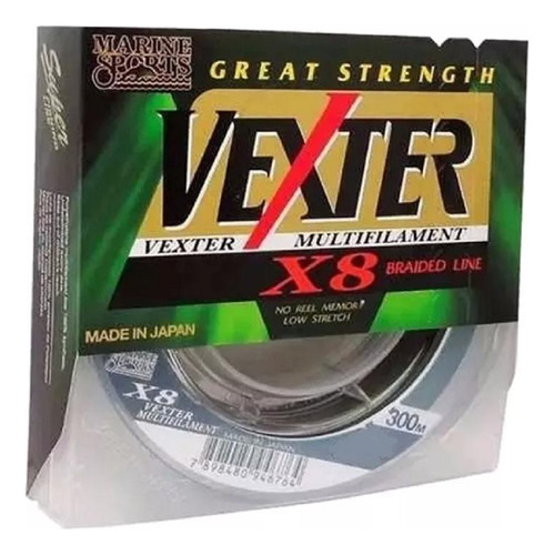 Linha Pesca Multifilamento Vexter X8 0.35mm 50lb 300m 8 Fios