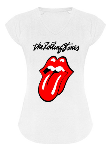 Polera Mujer Personalizada,the Rolling Stones, Color,diseño