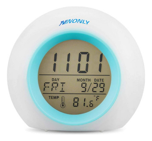 Despertador Digital Ninonly Luz, Fecha, Temperatura
