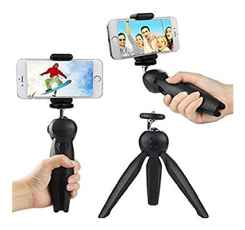 Mini Trípode Firme Soporte + Adaptador Celular Cámara