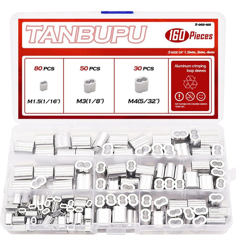 Tanbupu Juego Herramienta Prensado Aluminio 160 Pieza 3 1 8 