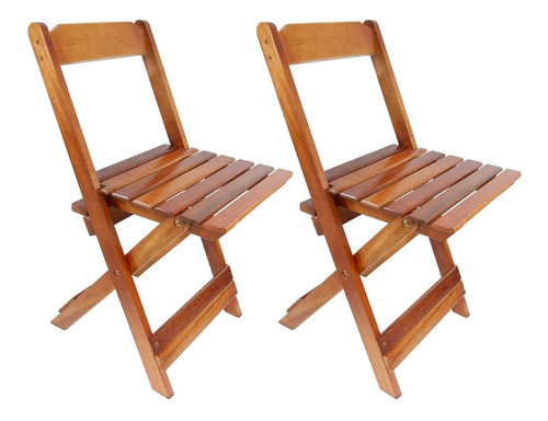 2 Cadeiras Dobráveis Madeira Resistente Cedrinho Itaúba
