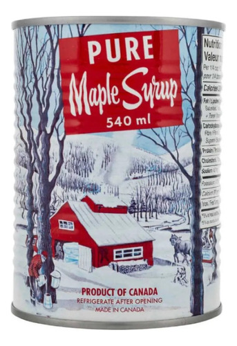 Jarabe De Maple Canada Original Lata 540ml Syrup 100% Puro