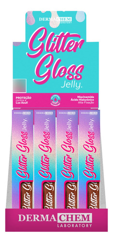 Gloss Glitter Labial Jelly Serena Brilhante Dermachem Cor Nude