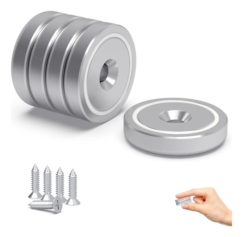 Iman De Neodimio De 36mm X 7.6mm Agujero 6.5mm - 5 Piezas