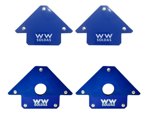 Imagem 1 de 10 de Esquadro 4 Peças Magnético 2x 12kg 2x 22kg P/ Solda Wwsoldas