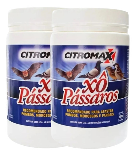 Kit 02 Xô Pássaros Espanta Pombos Pardais Morcegos 500g