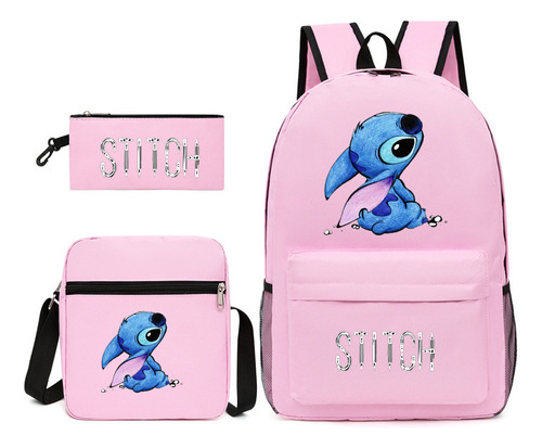 Disney Stitch Mochila Infantil, Estuche, Set