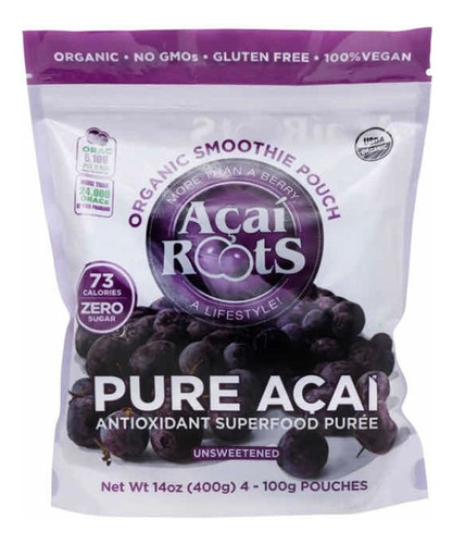 Pura Pulpa De Açaí Roots Orgánico  Envío Gratis Comprando 2